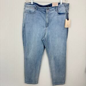 NYDJ Women High Rise Girlfriend Denim Jeans Size 20W Lift Tuck Tech Cool Embrace